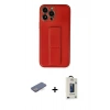 MARSİLYAN™- iPhone 13 Pro Max Kılıf Akış Doku - Siyah Bilvis Hayalet Cam Ekran Koruyucu + Renkli Kamera Lens Koruma Cam - MI