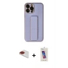 MARSİLYAN™- iPhone 13 Pro Max Kılıf Akış Doku - Siyah Joko 5D Cam + Pers Alüminyum Kamera Lens - KI