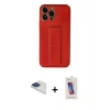 MARSİLYAN™- iPhone 13 Pro Max Kılıf Akış Doku - Siyah Joko 5D Cam + Pers Alüminyum Kamera Lens - LT