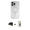 MARSİLYAN™- iPhone 13 Pro Max Kılıf Akış Minimal Özel Seri - Siyah 6D Mat Seramik Hayalet Nano Ekran Koruyucu + Raze Metal Kamera Lens - GD