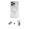 MARSİLYAN™- iPhone 13 Pro Max Kılıf Akış Minimal Özel Seri - Siyah 6D Mat Seramik Hayalet Nano Ekran Koruyucu + Shine Kamera Lens Koruma Cam - GI
