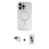 MARSİLYAN™- iPhone 13 Pro Max Kılıf Akış Minimal Özel Seri - Siyah Joko 5D Cam + Pers Alüminyum Kamera Lens - LT