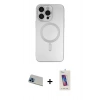 MARSİLYAN™- iPhone 13 Pro Max Kılıf Akış Minimal Özel Seri - Siyah Joko 5D Cam + Rainbow Kamera Lens Koruma Cam - MI