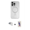 MARSİLYAN™- iPhone 13 Pro Max Kılıf Akış Minimal Özel Seri - Siyah Joko 5D Cam + Pers Alüminyum Kamera Lens - SABE