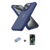 MARSİLYAN™- iPhone 13 Pro Max Kılıf Atlas Form - Şeffaf 360 Full Body Arka Koruyucu + Shine Kamera Lens Koruma Cam - MI