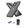 MARSİLYAN™- iPhone 13 Pro Max Kılıf Atlas Form - Şeffaf 360 Full Body Arka Koruyucu + Renkli Kamera Lens Koruma Cam - PE
