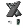 MARSİLYAN™- iPhone 13 Pro Max Kılıf Atlas Form - Şeffaf 360 Full Body Arka Koruyucu + Pers Alüminyum Kamera Lens - SABE