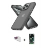 MARSİLYAN™- iPhone 13 Pro Max Kılıf Atlas Form - Şeffaf 360 Full Body Arka Koruyucu + Pers Alüminyum Kamera Lens - GI