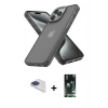 MARSİLYAN™- iPhone 13 Pro Max Kılıf Atlas Form - Şeffaf 360 Full Body Arka Koruyucu + Pers Alüminyum Kamera Lens - LT