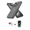 MARSİLYAN™- iPhone 13 Pro Max Kılıf Atlas Form - Şeffaf 360 Full Body Arka Koruyucu + Pers Alüminyum Kamera Lens - KI
