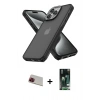 MARSİLYAN™- iPhone 13 Pro Max Kılıf Atlas Form - Şeffaf 360 Full Body Arka Koruyucu + Rainbow Kamera Lens Koruma Cam - KI