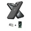 MARSİLYAN™- iPhone 13 Pro Max Kılıf Atlas Form - Şeffaf 360 Full Body Arka Koruyucu + Rainbow Kamera Lens Koruma Cam - MR