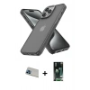 MARSİLYAN™- iPhone 13 Pro Max Kılıf Atlas Form - Şeffaf 360 Full Body Arka Koruyucu + Rainbow Kamera Lens Koruma Cam - MI