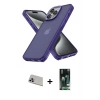 MARSİLYAN™- iPhone 13 Pro Max Kılıf Atlas Form - Şeffaf 360 Full Body Arka Koruyucu + Rainbow Kamera Lens Koruma Cam - MR