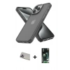 MARSİLYAN™- iPhone 13 Pro Max Kılıf Atlas Form - Şeffaf 360 Full Body Arka Koruyucu + Rainbow Kamera Lens Koruma Cam - MR