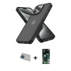 MARSİLYAN™- iPhone 13 Pro Max Kılıf Atlas Form - Şeffaf 360 Full Body Arka Koruyucu + Rainbow Kamera Lens Koruma Cam - MI