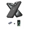 MARSİLYAN™- iPhone 13 Pro Max Kılıf Atlas Form - Şeffaf 360 Full Body Arka Koruyucu + Renkli Kamera Lens Koruma Cam - MI