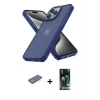MARSİLYAN™- iPhone 13 Pro Max Kılıf Atlas Form - Şeffaf 360 Full Body Arka Koruyucu + Renkli Kamera Lens Koruma Cam - YL