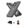 MARSİLYAN™- iPhone 13 Pro Max Kılıf Atlas Form - Şeffaf Maxco Cam Ekran Koruyucu + Raze Metal Kamera Lens - GD