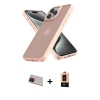 MARSİLYAN™- iPhone 13 Pro Max Kılıf Atlas Form - Şeffaf Maxco Cam Ekran Koruyucu + Kırmızı Rainbow Kamera Lens Koruma Cam
