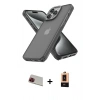 MARSİLYAN™- iPhone 13 Pro Max Kılıf Atlas Form - Şeffaf Maxco Cam Ekran Koruyucu + Kırmızı Rainbow Kamera Lens Koruma Cam