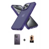 MARSİLYAN™- iPhone 13 Pro Max Kılıf Atlas Form - Şeffaf Maxco Cam Ekran Koruyucu + Neon Fosforlu Kamera Lens - BZ