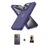 MARSİLYAN™- iPhone 13 Pro Max Kılıf Atlas Form - Şeffaf Maxco Cam Ekran Koruyucu + Neon Fosforlu Kamera Lens - YL