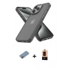 MARSİLYAN™- iPhone 13 Pro Max Kılıf Atlas Form - Şeffaf Maxco Cam Ekran Koruyucu + Shine Kamera Lens Koruma Cam - PE