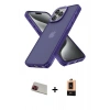 MARSİLYAN™- iPhone 13 Pro Max Kılıf Atlas Form - Şeffaf Maxco Cam Ekran Koruyucu + Rainbow Kamera Lens Koruma Cam - KI