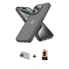 MARSİLYAN™- iPhone 13 Pro Max Kılıf Atlas Form - Şeffaf Maxco Cam Ekran Koruyucu + Rainbow Kamera Lens Koruma Cam - MI