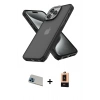 MARSİLYAN™- iPhone 13 Pro Max Kılıf Atlas Form - Şeffaf Maxco Cam Ekran Koruyucu + Rainbow Kamera Lens Koruma Cam - MI