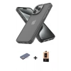 MARSİLYAN™- iPhone 13 Pro Max Kılıf Atlas Form - Şeffaf Maxco Cam Ekran Koruyucu + Renkli Kamera Lens Koruma Cam - MI