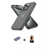 MARSİLYAN™- iPhone 13 Pro Max Kılıf Atlas Form - Şeffaf Maxco Cam Ekran Koruyucu + Renkli Kamera Lens Koruma Cam - YL