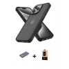 MARSİLYAN™- iPhone 13 Pro Max Kılıf Atlas Form - Şeffaf Maxco Cam Ekran Koruyucu + Renkli Kamera Lens Koruma Cam - YL