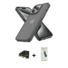 MARSİLYAN™- iPhone 13 Pro Max Kılıf Atlas Form - Şeffaf Pasifik Cam Ekran Koruyucu + Raze Metal Kamera Lens - GD