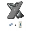 MARSİLYAN™- iPhone 13 Pro Max Kılıf Atlas Form - Şeffaf Pasifik Cam Ekran Koruyucu + Shine Kamera Lens Koruma Cam - MI