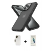 MARSİLYAN™- iPhone 13 Pro Max Kılıf Atlas Form - Şeffaf Pasifik Cam Ekran Koruyucu + Shine Kamera Lens - GD