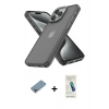MARSİLYAN™- iPhone 13 Pro Max Kılıf Atlas Form - Şeffaf Pasifik Cam Ekran Koruyucu + Shine Kamera Lens Koruma Cam - GI
