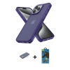 MARSİLYAN™- iPhone 13 Pro Max Kılıf Atlas Form - Siyah 18D Cam Ekran Koruyucu + Renkli Kamera Lens Koruma Cam - YL