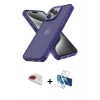 MARSİLYAN™- iPhone 13 Pro Max Kılıf Atlas Form - Siyah 3D Antistatik Cam Ekran Koruyucu + Pers Alüminyum Kamera Lens - KI