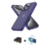 MARSİLYAN™- iPhone 13 Pro Max Kılıf Atlas Form - Siyah 3D Antistatik Cam Ekran Koruyucu + Raze Metal Kamera Lens - GD
