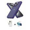 MARSİLYAN™- iPhone 13 Pro Max Kılıf Atlas Form - Siyah 3D Antistatik Cam Ekran Koruyucu + Shine Kamera Lens - GD