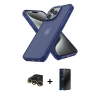 MARSİLYAN™- iPhone 13 Pro Max Kılıf Atlas Form - Siyah 3D Antistatik Hayalet Cam Ekran Koruyucu + Raze Metal Kamera Lens - GD