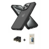 MARSİLYAN™- iPhone 13 Pro Max Kılıf Atlas Form - Siyah 6D Mat Seramik Hayalet Nano Ekran Koruyucu + Raze Metal Kamera Lens - GD