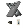 MARSİLYAN™- iPhone 13 Pro Max Kılıf Atlas Form - Siyah 6D Mat Seramik Hayalet Nano Ekran Koruyucu + Raze Metal Kamera Lens - GD