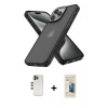 MARSİLYAN™- iPhone 13 Pro Max Kılıf Atlas Form - Siyah 6D Mat Seramik Hayalet Nano Ekran Koruyucu + Shine Kamera Lens - GD