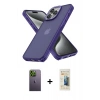 MARSİLYAN™- iPhone 13 Pro Max Kılıf Atlas Form - Siyah 6D Mat Seramik Hayalet Nano Ekran Koruyucu + Neon Fosforlu Kamera Lens - YL
