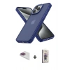 MARSİLYAN™- iPhone 13 Pro Max Kılıf Atlas Form - Siyah Bilvis 3D Cam Ekran Koruyucu + Pers Alüminyum Kamera Lens - GI