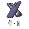 MARSİLYAN™- iPhone 13 Pro Max Kılıf Atlas Form - Siyah Bilvis 3D Mat Cam Ekran Koruyucu + Shine Kamera Lens - GD