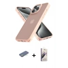 MARSİLYAN™- iPhone 13 Pro Max Kılıf Atlas Form - Siyah Bilvis 3D Mat Cam Ekran Koruyucu + Renkli Kamera Lens Koruma Cam - YL